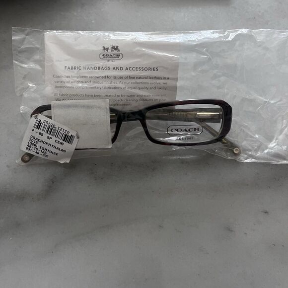 NIB Coach Shelby‎ Tortoise glasses Dark Tortoise Eyeglasses Frame 48-16-135 - Picture 2 of 4